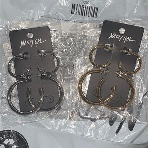 Gold & Silver hoop earrings